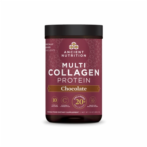 Ancient Nutrition Chocolate Multi Collagen Protein Perspective: front