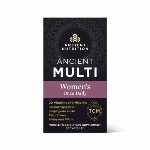 Ancient Nutrition Women’s Once Daily Vitamin Capsules Perspective: front