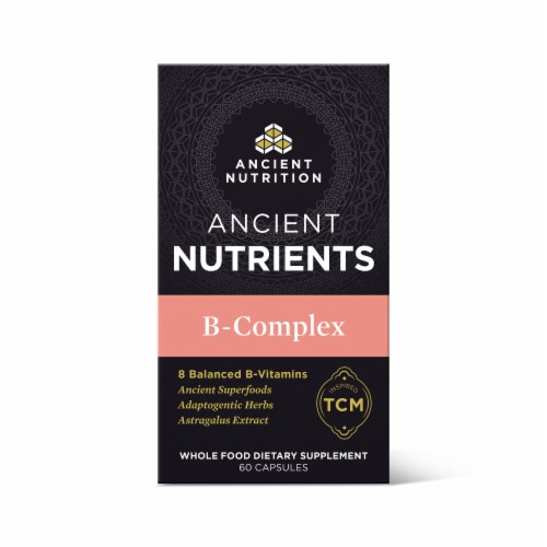 Ancient Nutrition B-Complex Vitamin Capsules Perspective: front