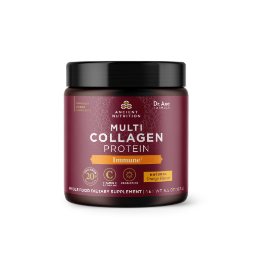 Ancient Nutrition Orange Multi Collagen Protein Support Supplement Perspective: front
