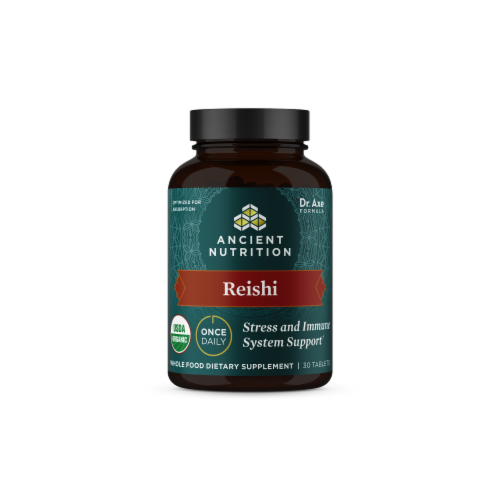 Ancient Nutrition Organic Reishi Dietary Supplement Perspective: front