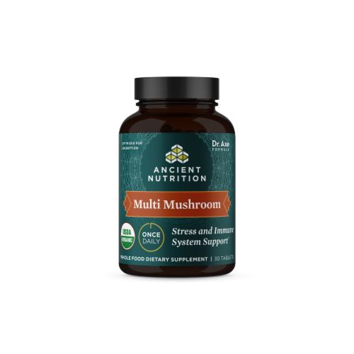 Ancient Nutrition Organic Multi Mushroom Whole Food Dietary Supplement Perspective: front
