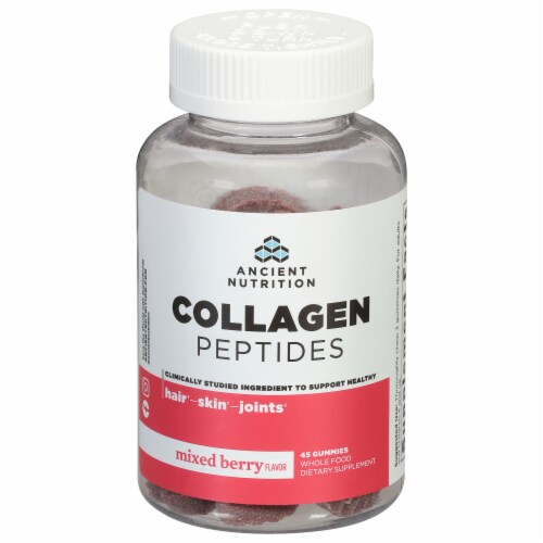 Ancient Nutrition Mixed Berry Collagen Peptide Gummy Perspective: front