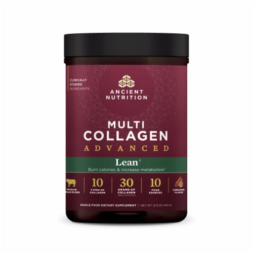 Ancient Nutrition Multi Collagen Advanced Lean - Cinnamon Flavor Powder Perspective: front