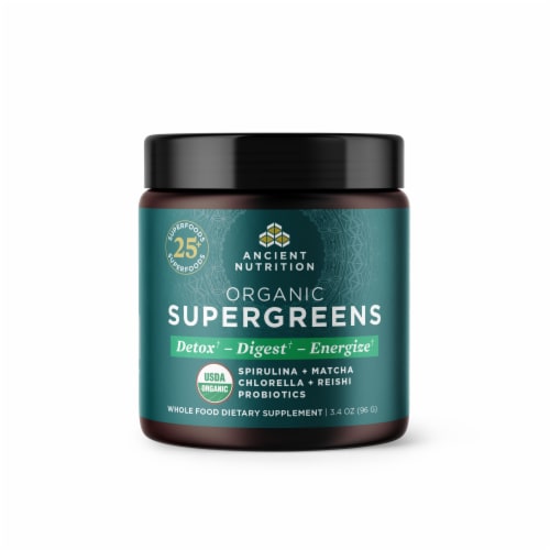 Ancient Nutrition Organic Supergreens Powder Perspective: front