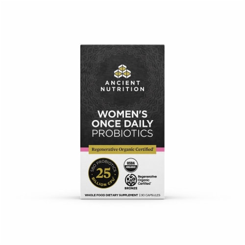 Ancient Nutrition Women's Once Daily Probiotic Capsules Perspective: front