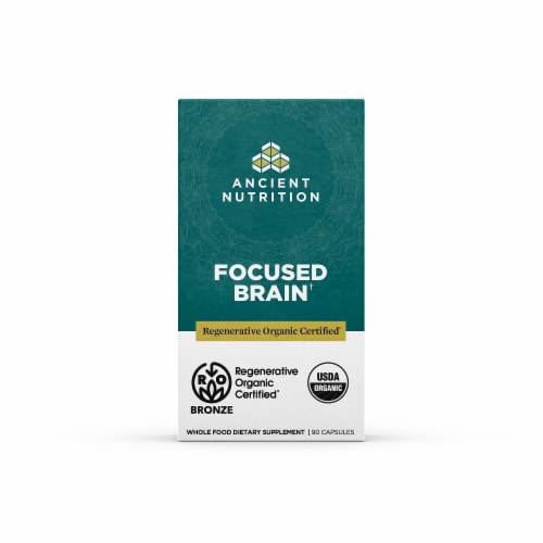 Ancient Nutrition Focused Brain Dietary Supplement Capsules Perspective: front