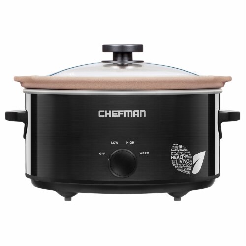 Chefman Natural Slow Cooker - Black Perspective: front