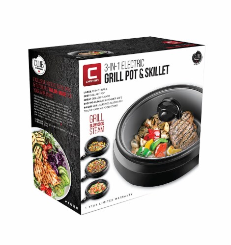 Chefman Smokeless Indoor Electric Grill, Adjustable Temperature Control, Dishwasher-Safe Parts