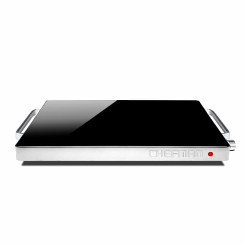 Chefman Stainless Steel Compact Glasstop Warming Tray Perspective: front