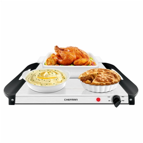 Chefman Stainless Steel Electric Buffet Server & Warming Tray Perspective: front