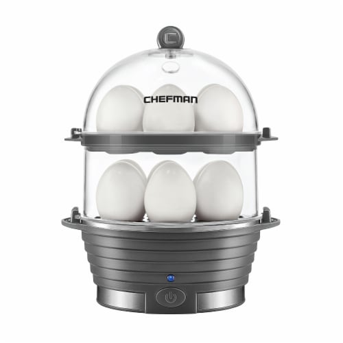 Chefman Electric Double Decker Egg Cooker Boiler - Gray Perspective: front