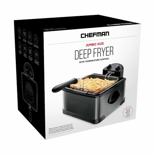 Chefman Stainless Steel Deep Fryer - Black Perspective: front