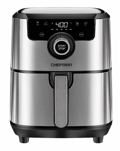 Chefman Square Stainless Steel Air Fryer - Silver Perspective: front