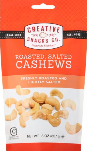 Creative Snacks Co. Roasted Salted Cashews Perspective: front