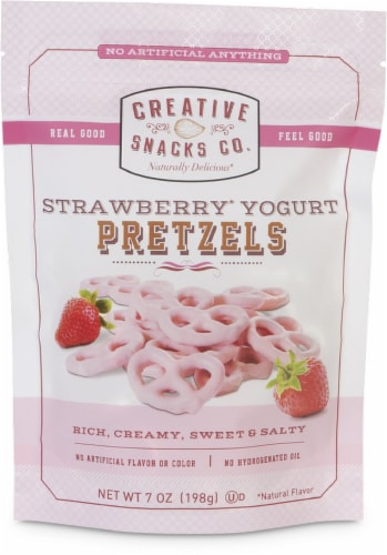 Creative Snack Co. Strawberry Yogurt Pretzels Perspective: front