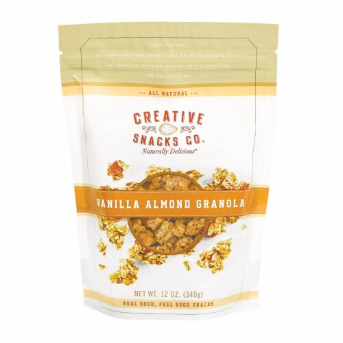 Creative Snacks - Snack Bag Granola Vanilla Almond - Case of 6 - 2 OZ Perspective: front