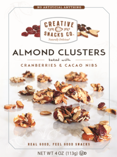 Creative Snacks Co. Almond Clusters with Cranberries & Cacao Nibs Perspective: front