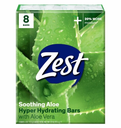 Zest Fresh Aloe Refreshing Bars Perspective: front