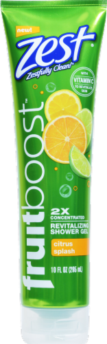 Zest Fruitboost Citrus Splash Shower Gel Perspective: front