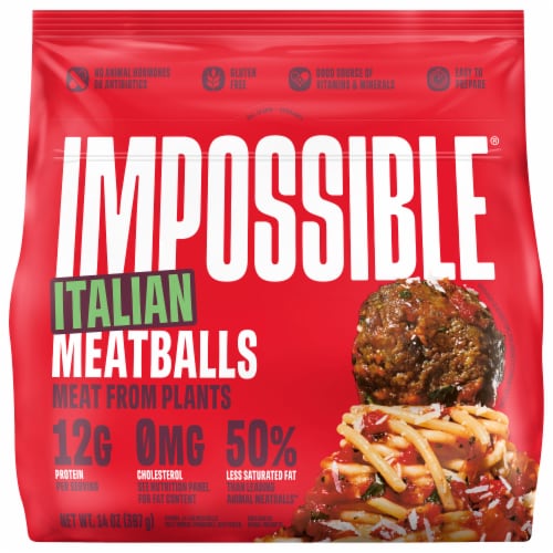 Impossible® Plant-Based Frozen Italian Meatballs Perspective: front