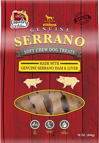Country Kitchen Serrano Ham Liver Soft Chew Dog Treats 16 oz