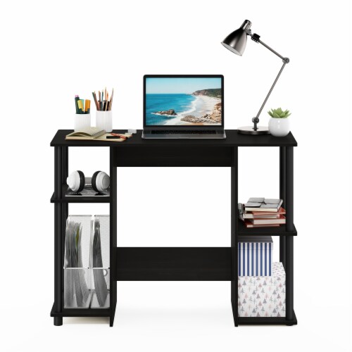 Furinno compact computer desk with deals shelves