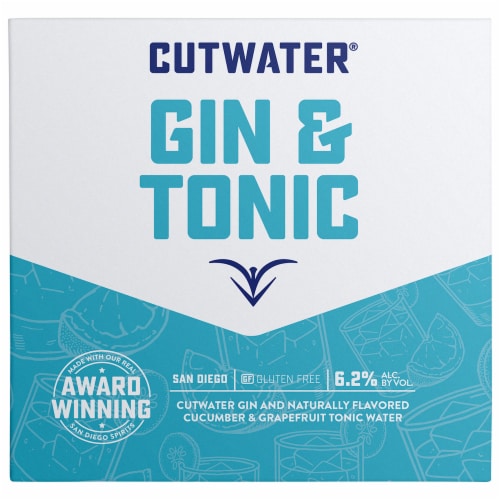 Cutwater Spirits Old Grove Gin & Tonic Perspective: front