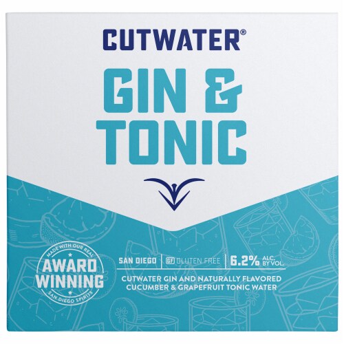Cutwater Spirits Old Grove Gin & Tonic Perspective: front