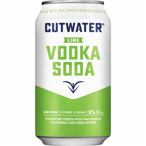 Cutwater® Spirits Fugu Lime Vodka Soda Cocktail Perspective: front