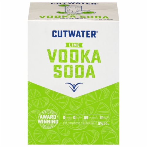 Cutwater® Spirits Fugu Lime Vodka Soda Cocktail Perspective: front