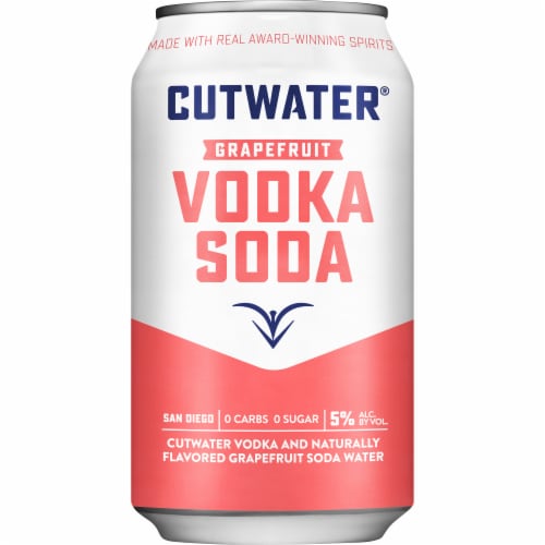 Cutwater® Grapefruit Vodka Soda Cocktail Perspective: front