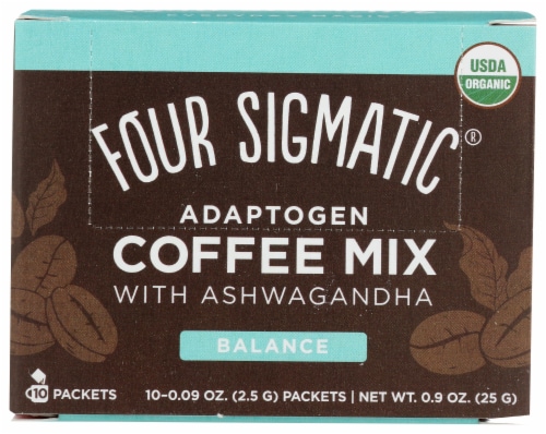 Four Sigmatic Adaptogen Balance Coffee Mix with Ashwagandha Perspective: front