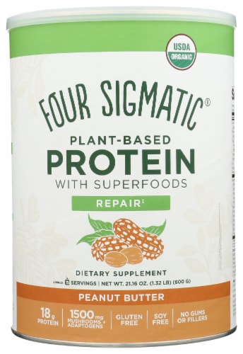Four Sigmatic Repair Peanut Butter Plant-Based Protein with Superfoods Perspective: front