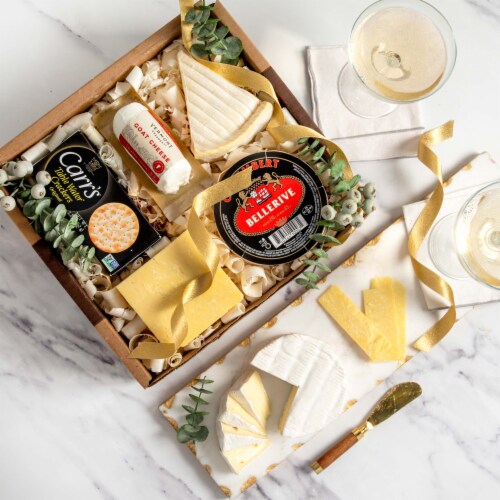 igourmet Mouthwatering Champagne Cheese Sampler and Assortment in Gift Box (26.2 ounce) Perspective: front
