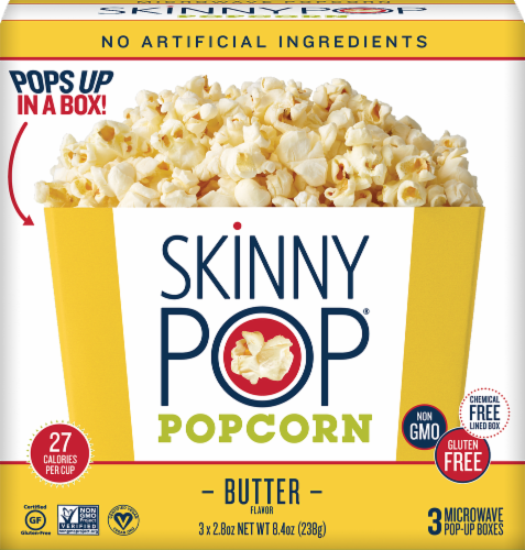 SkinnyPop Butter Popcorn, Gluten Free, Non-GMO, Healthy Popcorn