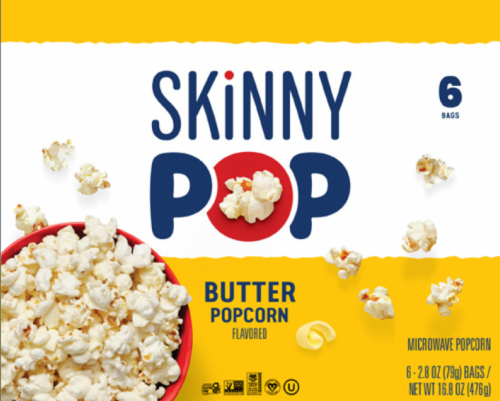 Skinny Pop® Butter Flavor Popcorn, 6 bags / 2.8 oz - Baker's