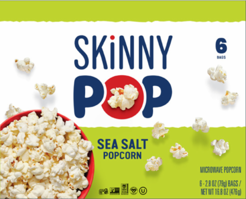 Skinny Pop® Sea Salt Popcorn Perspective: front