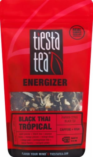 Tiesta Tea Energizer Black Thai Tropical Loose Leaf Tea Perspective: front