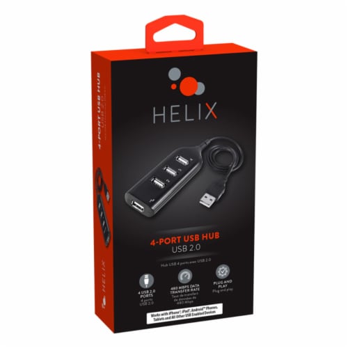 ReTrak 4-Port USB Hub Perspective: front
