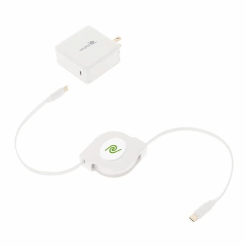ReTrak™ Retractable 61W USB-C Charger Notebook Perspective: front