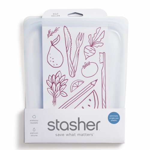 Stasher Half Gallon Bag in Red | Silicone