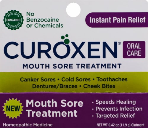 Curoxen Instant Pain Relief Mouth Sore Treatment Perspective: front