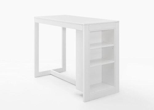 Tribeca Counter Height Dining Table With Shelving Classic White 1 Fry s Food Stores