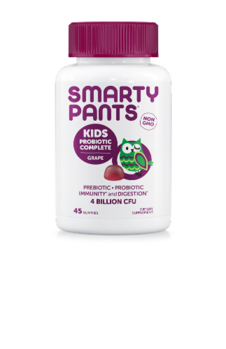 SmartyPants® Kids Grape Probiotic Complete Dietary Supplement Gummies Perspective: front