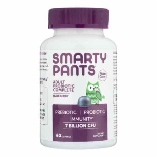 SmartyPants Adult Probiotic and Prebiotic Immunity Formula Blueberry Gummies Perspective: front