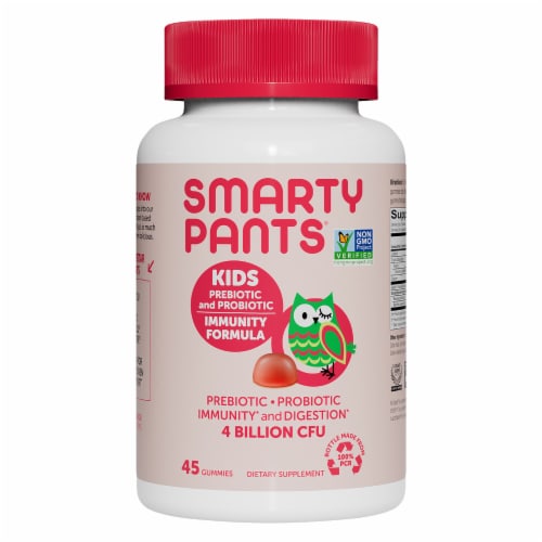 SmartyPants® Kids Strawberry Creme Probiotic Gummies Perspective: front