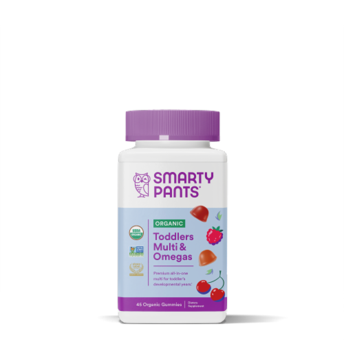 SmartyPants® Organics Toddler Formula Vegetarian Vitamin Gummies Perspective: front