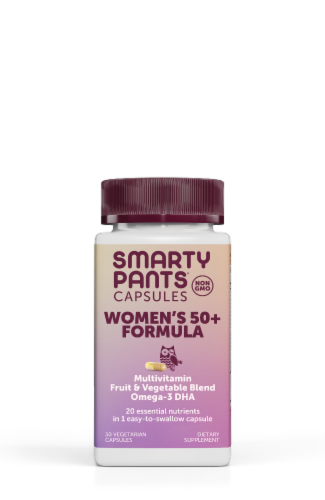 SmartyPants® Women's 50+ Formula Multivitamin Capsules Perspective: front