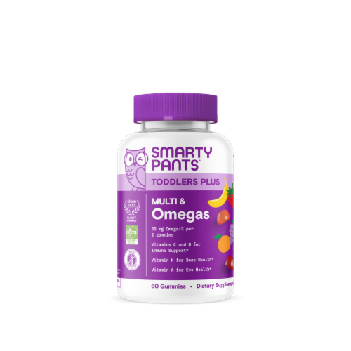 SmartyPants® Toddler Multi And Omegas Gummies Perspective: front